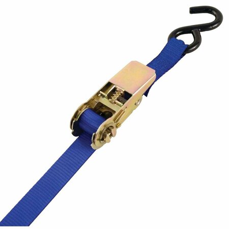 SUNBELT 13' X 1" Ratchet, Blue Webbing, Zinc Handle, Hooks 3.63" x2.13" x4.5" A-B1309710